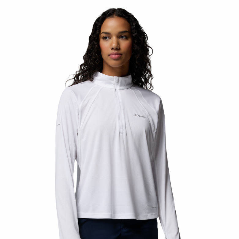 Columbia W Stealth Spring™ LS Half Zip Tee - Full Sleeve Top - Size Medium