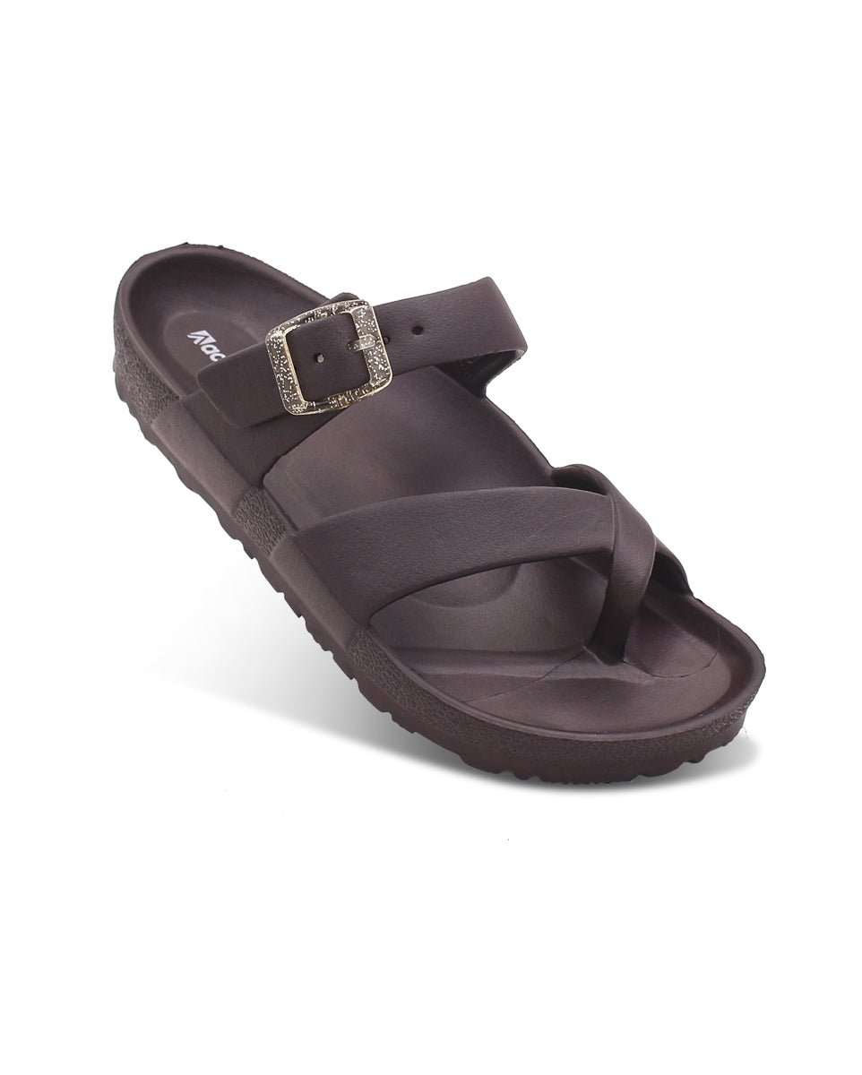 Women’s EVA Buckle Slides – Lightweight Waterproof Slip-On Sandals