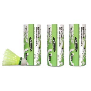 VECTOR X FLIGHT Nylon Shuttle - Green (Pack of 4) - Green / Pack of 3