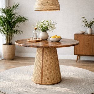 Fidel Solid Wood 4 Seater Dining Table