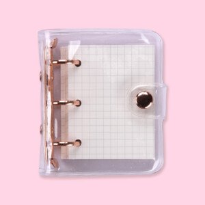 Mini Grid Notebook - Rose Gold