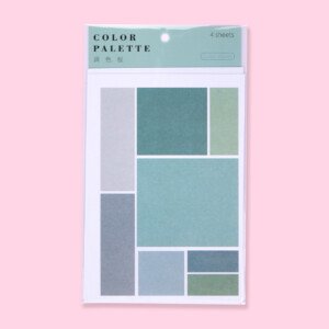 Rectangle Square Circle Stickers - Set of 4 - Green