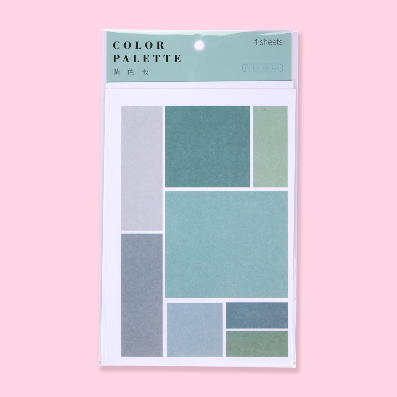 Rectangle Square Circle Stickers - Set of 4 - Green