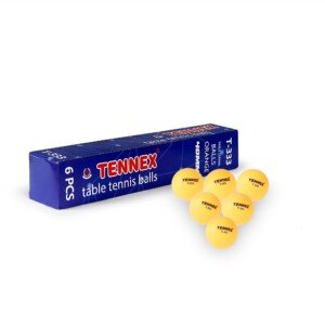 Table Tennis Ball (Pack of 6) - T-333 (Pack of 2) - Orange
