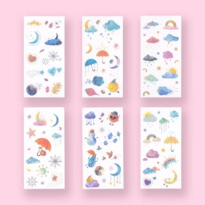 Washi Weather/Mood Sticker - Set of 6
