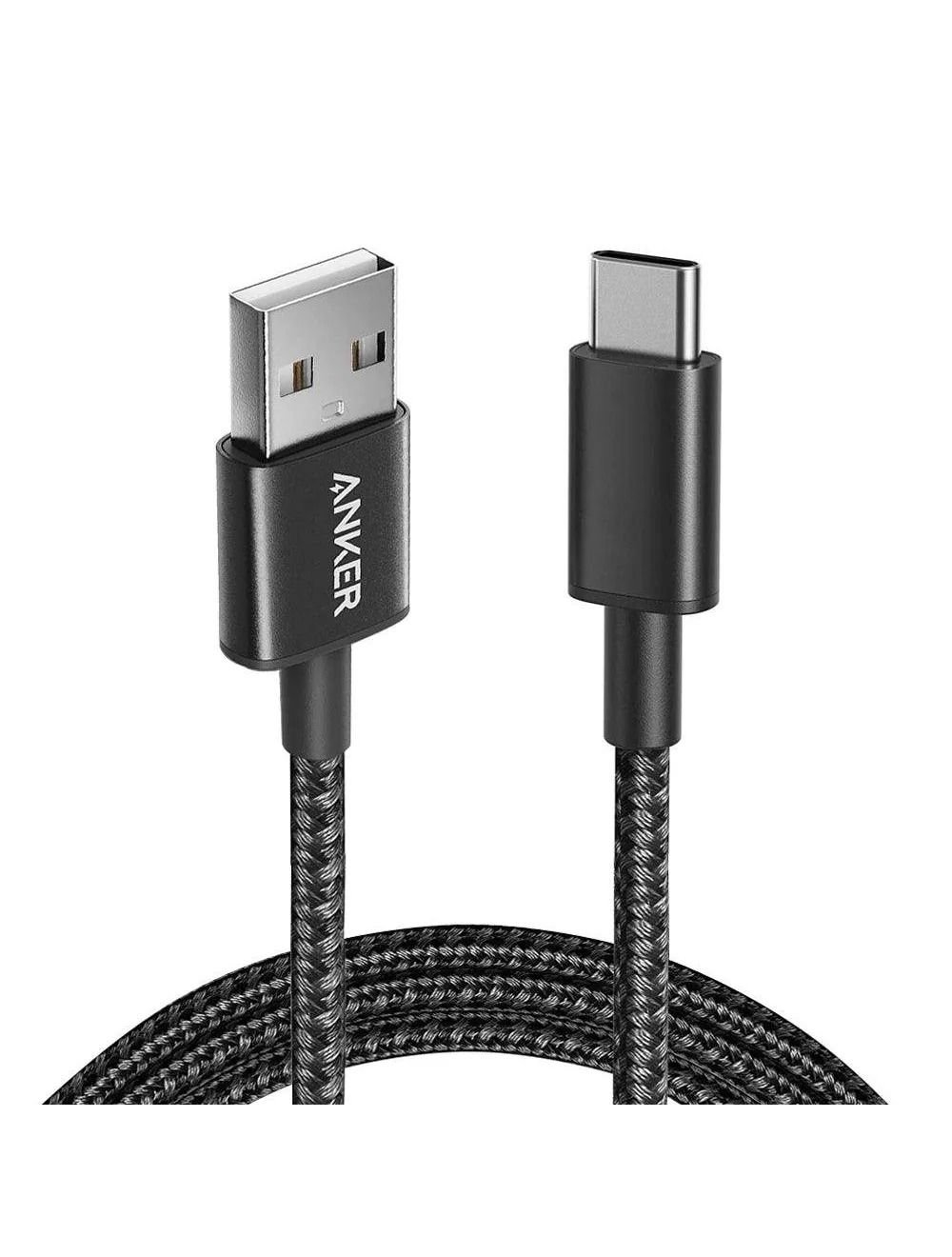 ANKER Nylon USB C to USB A 2.0 cable 10FT black
