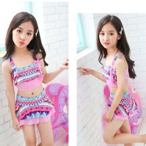 Halter Neck One Piece Summer Dress For Girls With Belt - Sizes 130 cm (5 to 7 years), 140 cm (7 to 9 years), 150 cm (9 to 11 years), 160 cm (11 to 13 years) and more