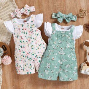 Stylish Sleeveless Crop Top And Jeans Box Pants Set For Girls - Sizes 130 cm (5 to 7 years), 140 cm (7 to 9 years)