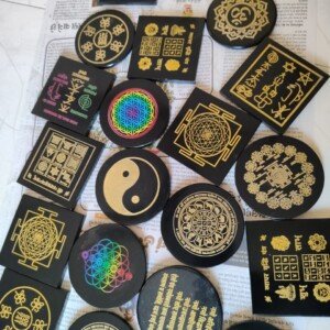 Black tourmaline plates