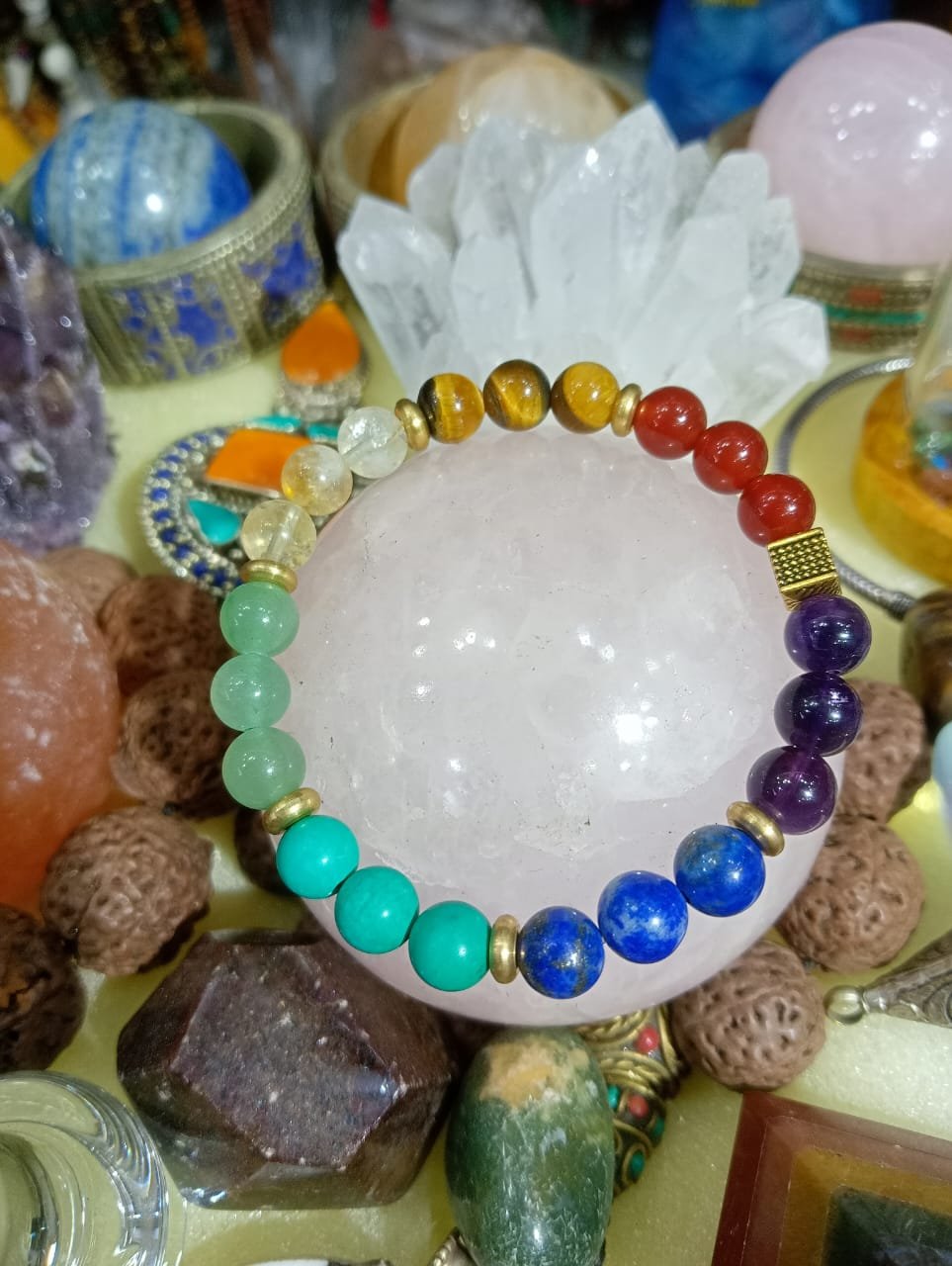 Natural seven chakara bracelet