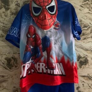 Kids Spiderman T-Shirt with Matching Mask for 4 to 6 Yrs