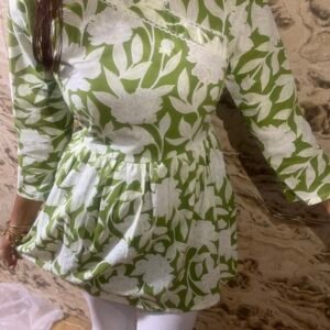 Women’s Green Floral Printed Kurti Size XXL
