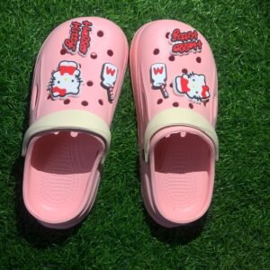 Pink Cartoon Charm womens Clogs