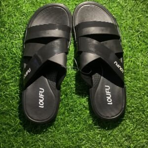 Black Cross Strap women’s Slides