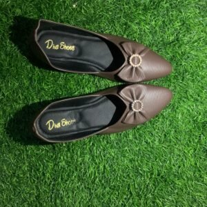 Brown Pointed Toe Women’s Fancy Flats