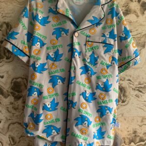Grey Cartoon Game Print Kids Night Suit