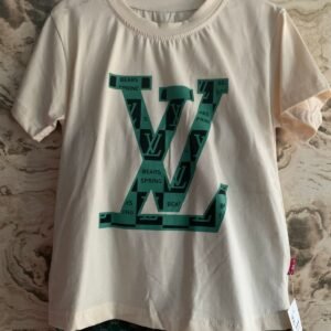 Cream Green Luxury Letter Kids Set