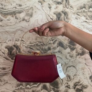 Burgundy Glossy Party Clutch